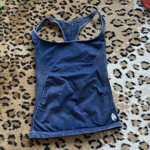 Navy Blue Racerback Tank Top FREE PEOPLE MOVEMENT SIZE X SMALL!!